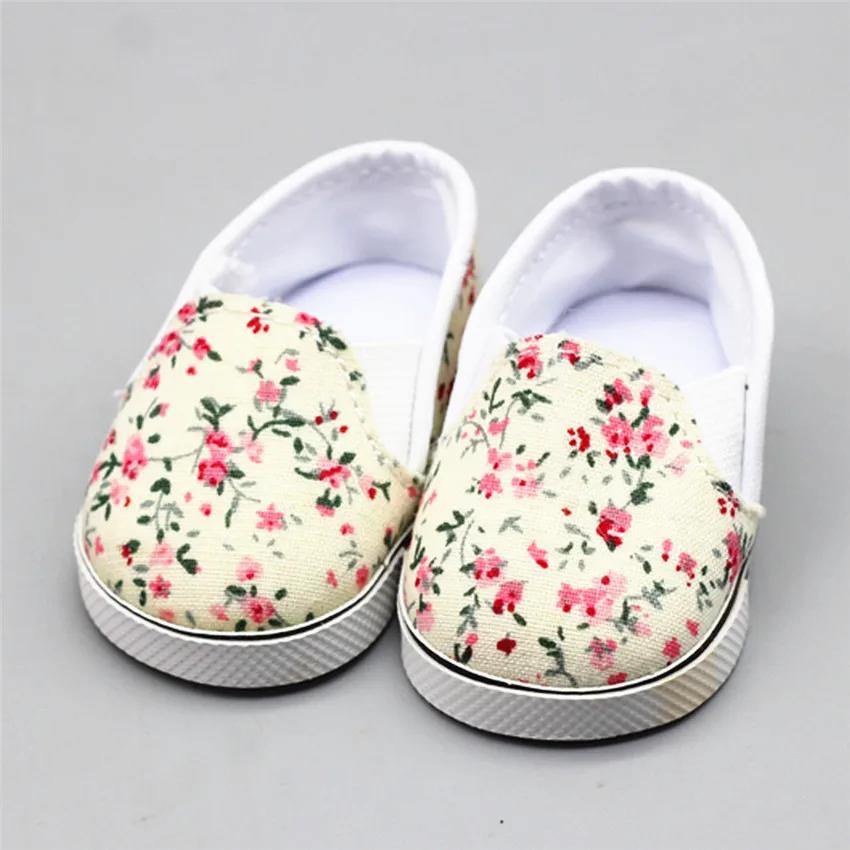 White Doll Shoes 7cm Новая кукольная обувь для 18 дюймов, американский кукольный костюм 45 см, Детская кукла, Весенняя Цветочная обувь 7 см для 1/3, аксессуары для куклы BJD, обувь - Цвет: White Doll Shoes 7cm