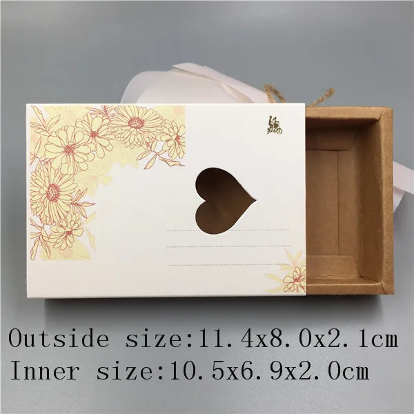 11.4x8.0x2.1cm 1 шт ящик стиль винтажный крафт-картон Свадебная коробка подарочная упаковка коробка для конфет/шоколада/печенья/ремесла/торта - Цвет: 11.4x8.0x2.1cm