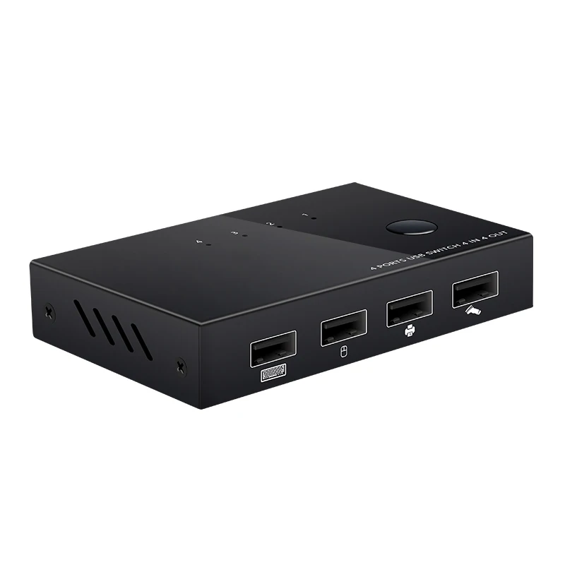 Usb хаб разъемов для принтера USB клавиатура и мышь Обмен переключатель 2 порта 4 er KVM