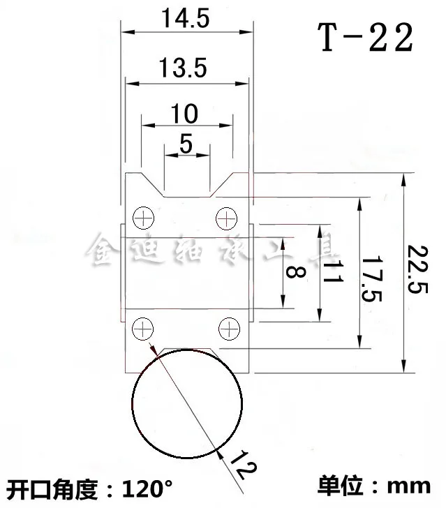 Т плоская платформа паз направляющий трек роликовый подшипник T-U-22/T22/U22 8*22,5*14,5*13,5 мм