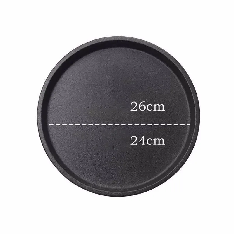 Teppanyaki Pan Household Cast Iron Round Baking Pan Induction Cooker Grill Pan Grilled Fish Commercial Steak Teppanyaki Gas