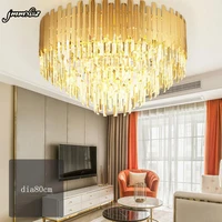 jmmxiuz luxury modern crystal chandelier for ceiling living room bedroom led chandelier crystal gold round home lighting