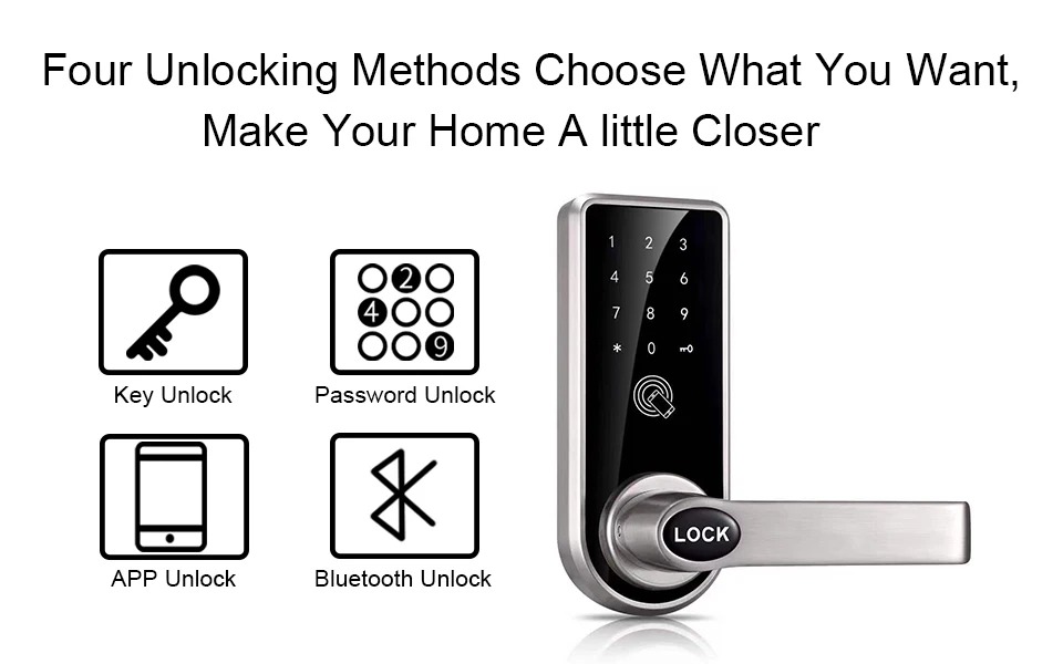 Eseye Биометрические Smart Lock двери приложения электронные Bluetooth пароль цифровой замок двери