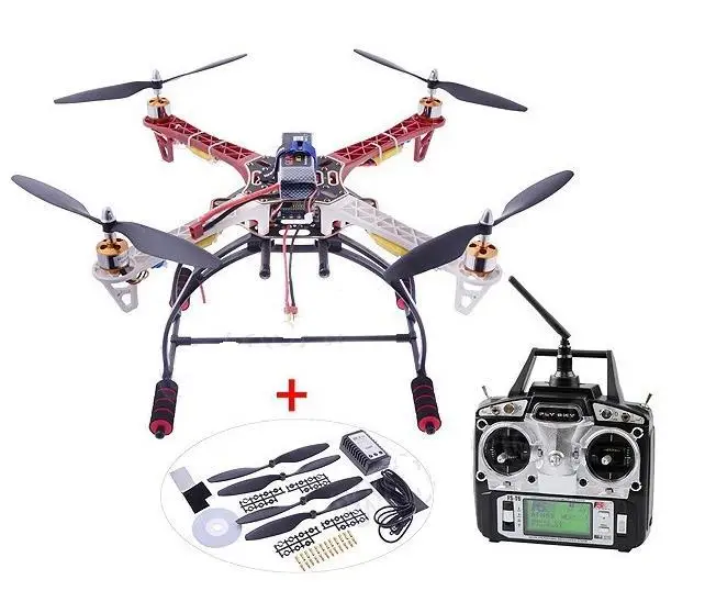 Радиоуправляемый Дрон Квадрокоптер огнеколесо комплект/4 оси FPV+ APM2.8/M8N gps+ мотор+ ESC+ передатчик Flysky I6+ шасси F450 Мультикоптер Дрон