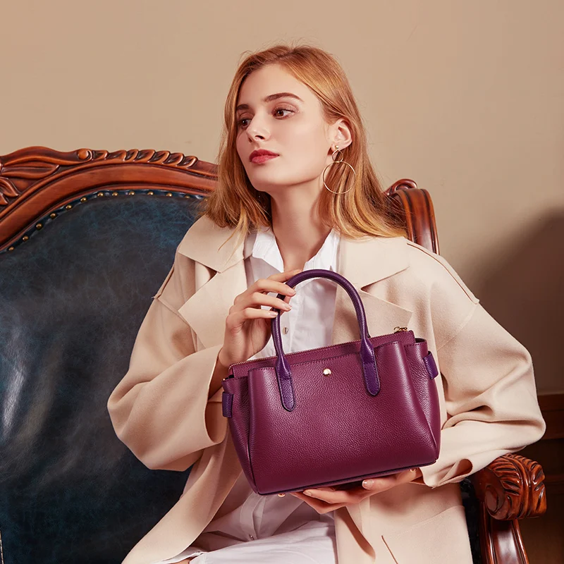 Милая зимняя новая сумка из натуральной кожи Элегантная модная женская на плечо