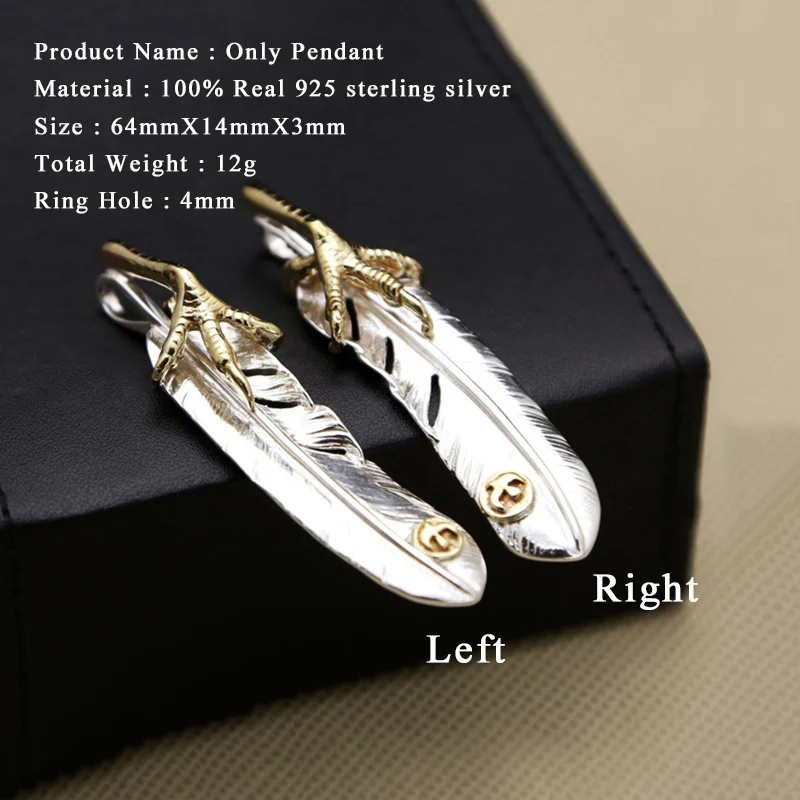 Для мужчин кулон 925 стерлингового серебра этнические классические Орлиный