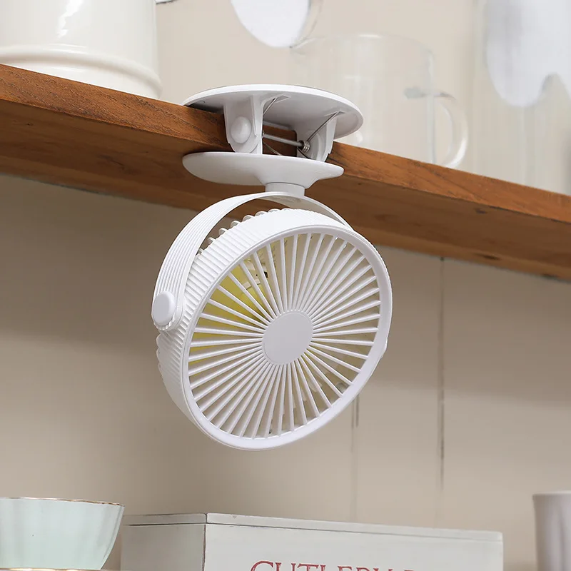 DHaws 360 градусов вращения Mini USB перезаряжаемые Air Cooling вентилятор с зажимом