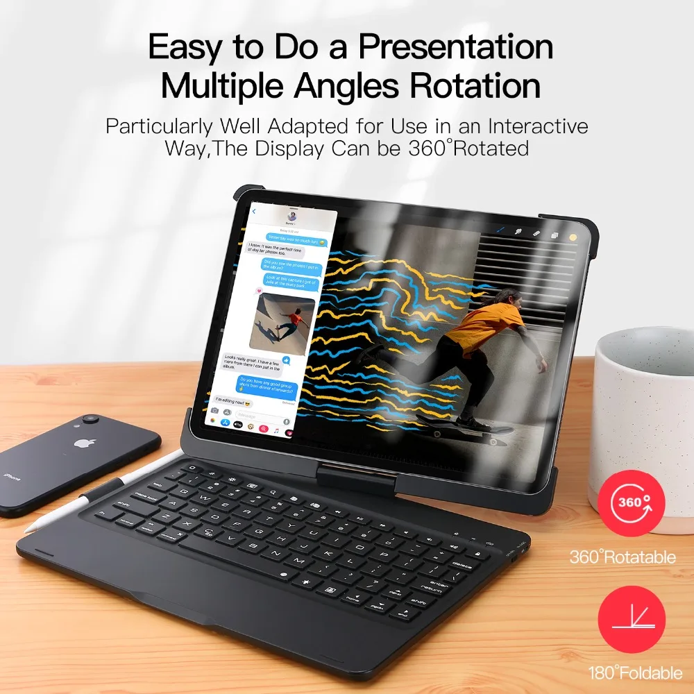 DUX DUCIS Беспроводная клавиатура чехол для iPad Pro 11 2018 складная планшет дюймов с