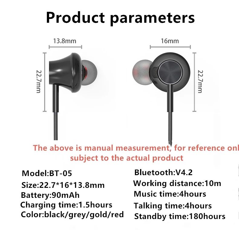 BT 05 беспроводные Bluetooth шумоподавляющие спортивные наушники с защитой от пота