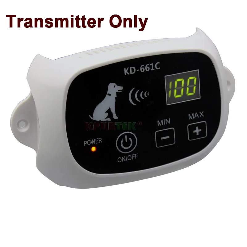 Transmitter Only KPHRTEK KD-661C Водонепроницаемая перезаряжаемая Беспроводная электронная ограда для домашних животных система 1/2 собака Белый Зеленый Прямая поставка - Цвет: Transmitter Only