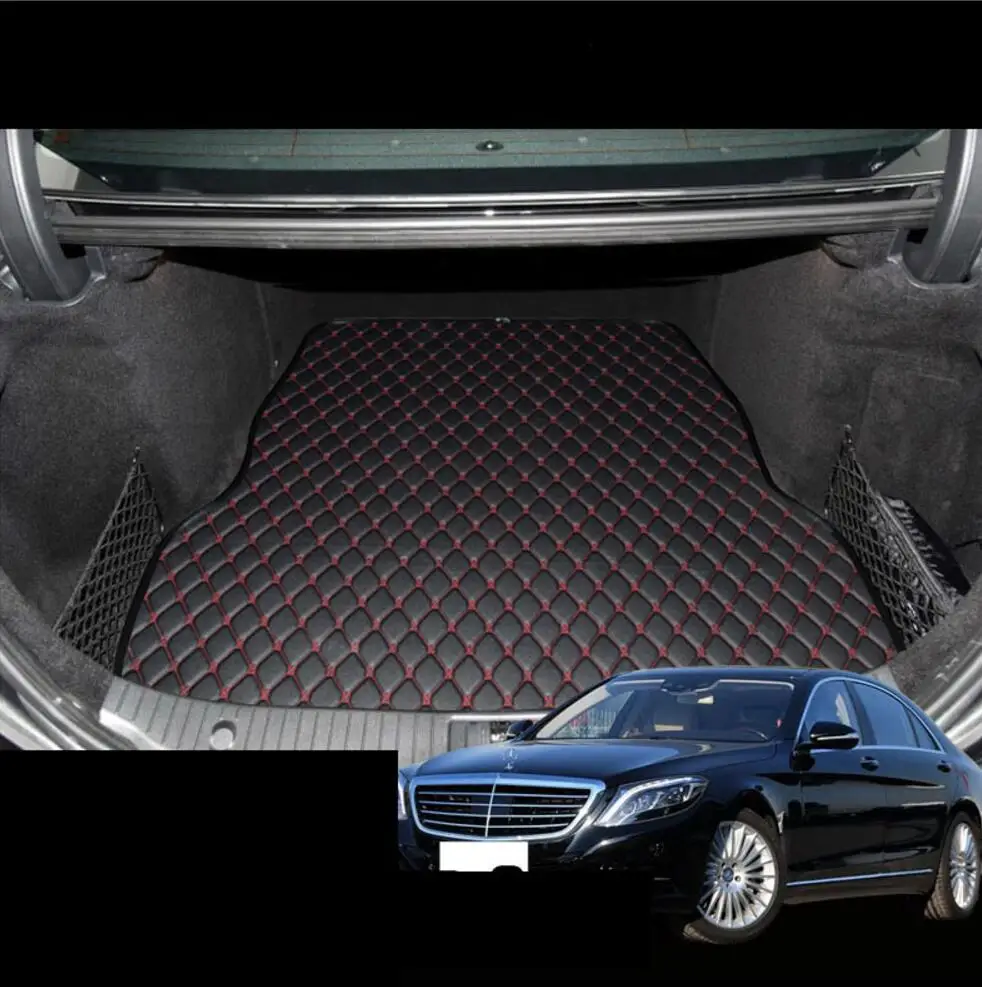 Коврик для багажника из волоконной кожи mercedes benz W222 W221 S320 S400 S500 S600 S350 2005-2019