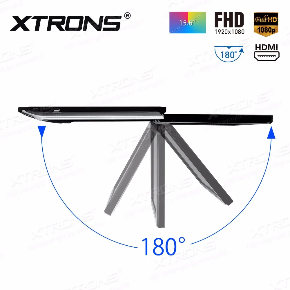 XTRONS 15 6 &quotмонитор 1080P видео HD цифровой TFT экран широкий ультратонкий