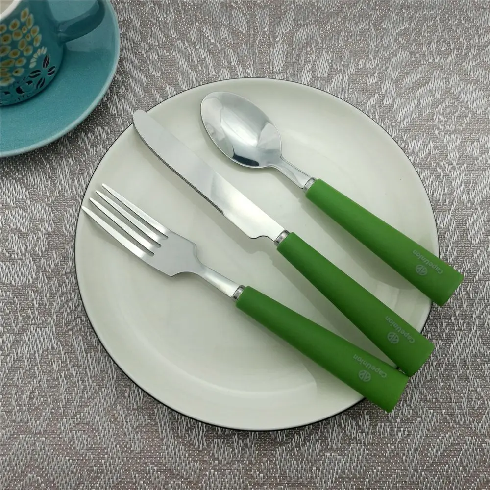 Западный утварь столовые приборы продвижение квадратный матовая ручка столовая