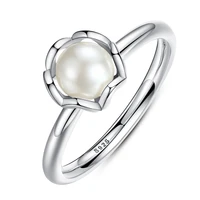 bk original 925 sterling trendy rings authentic cultured elegance pearl jewelry for women cute silver color engagement jewelry