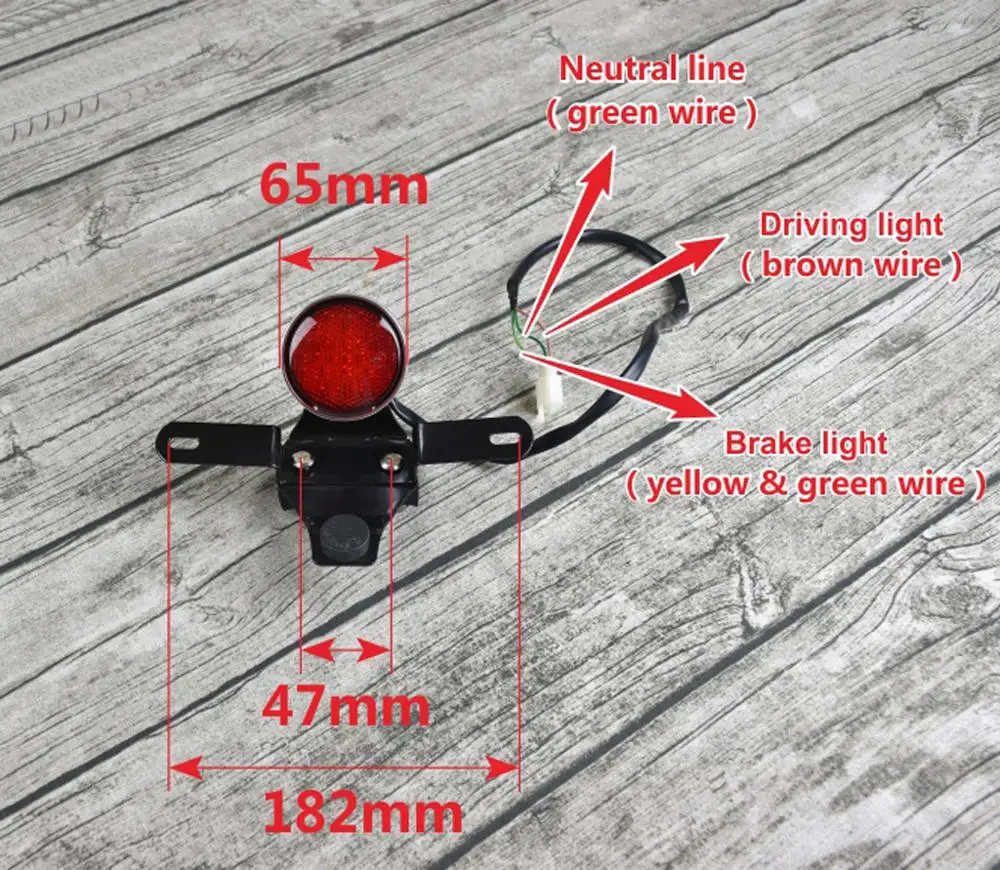 Задсветильник стоп-сигнал Cafe Racer задний фонарь хромированная лампа для Suzuki GN125 GN