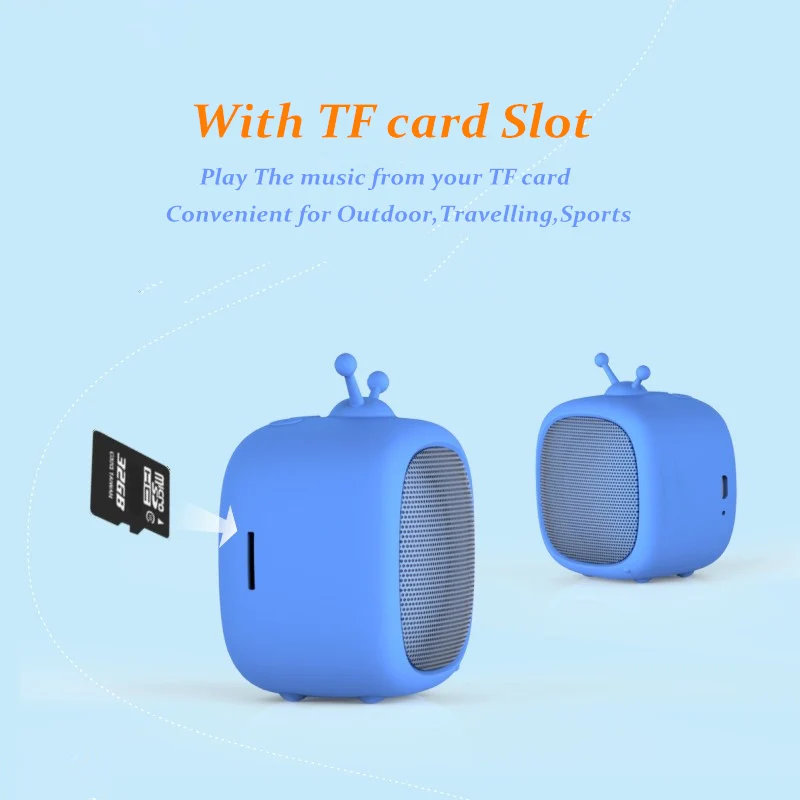 Smalody мини милые животные беспроводной Bluetooth динамик портативный мультфильм музыкальный плеер стерео Поддержка громкой связи TF карты AUX