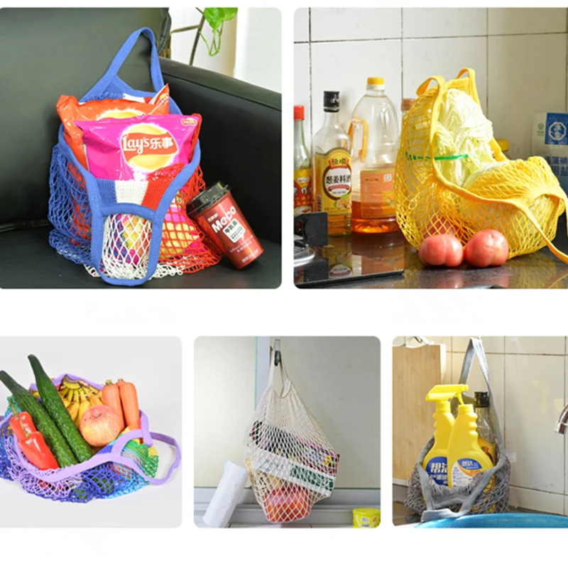 Fashion Beach Bag Rainbow Color Supermarket Shopping Women Girls Portable Colorful Handbag Net Storage Bolsa Feminina | Багаж и сумки