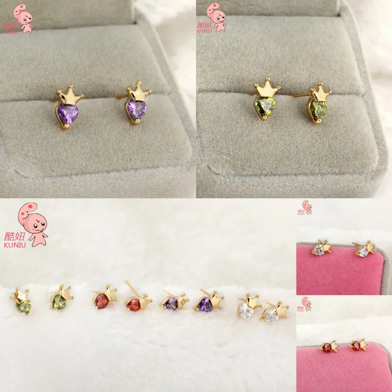 Высококачественные супер блестящие серьги в форме короны Кордата женские с