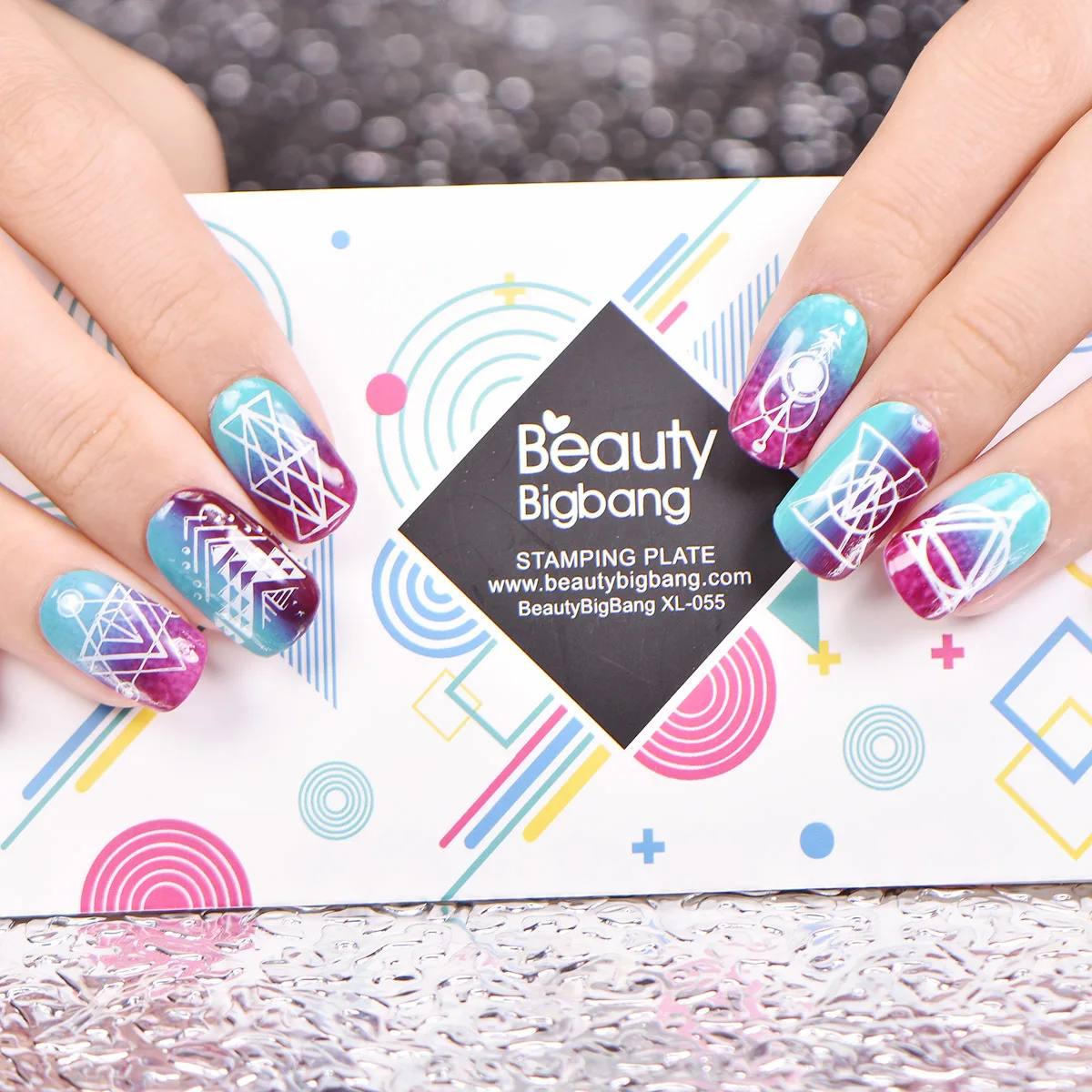 BeautyBigBang штамповочная пластина 6*12 см шаблон трафаретные Гвозди Искусство Геометрическая полоса тема прямоугольная штамповочная пластина BBB XL-017