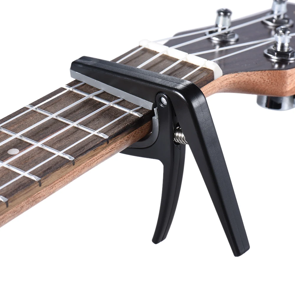 

Ukulele Capo Professional Single-handed Quick Change Ukelele Capo Plastic Steel Black Guitar Accessories