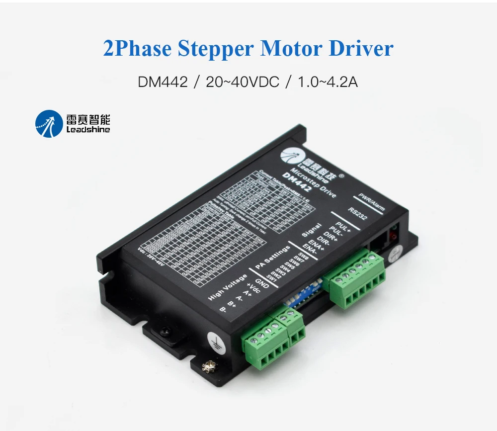 WaveTopSign Leadshine 2 фазный Драйвер шагового двигателя DM442 напряжение 20~ 40VDC ток 1,0~ 4.2A