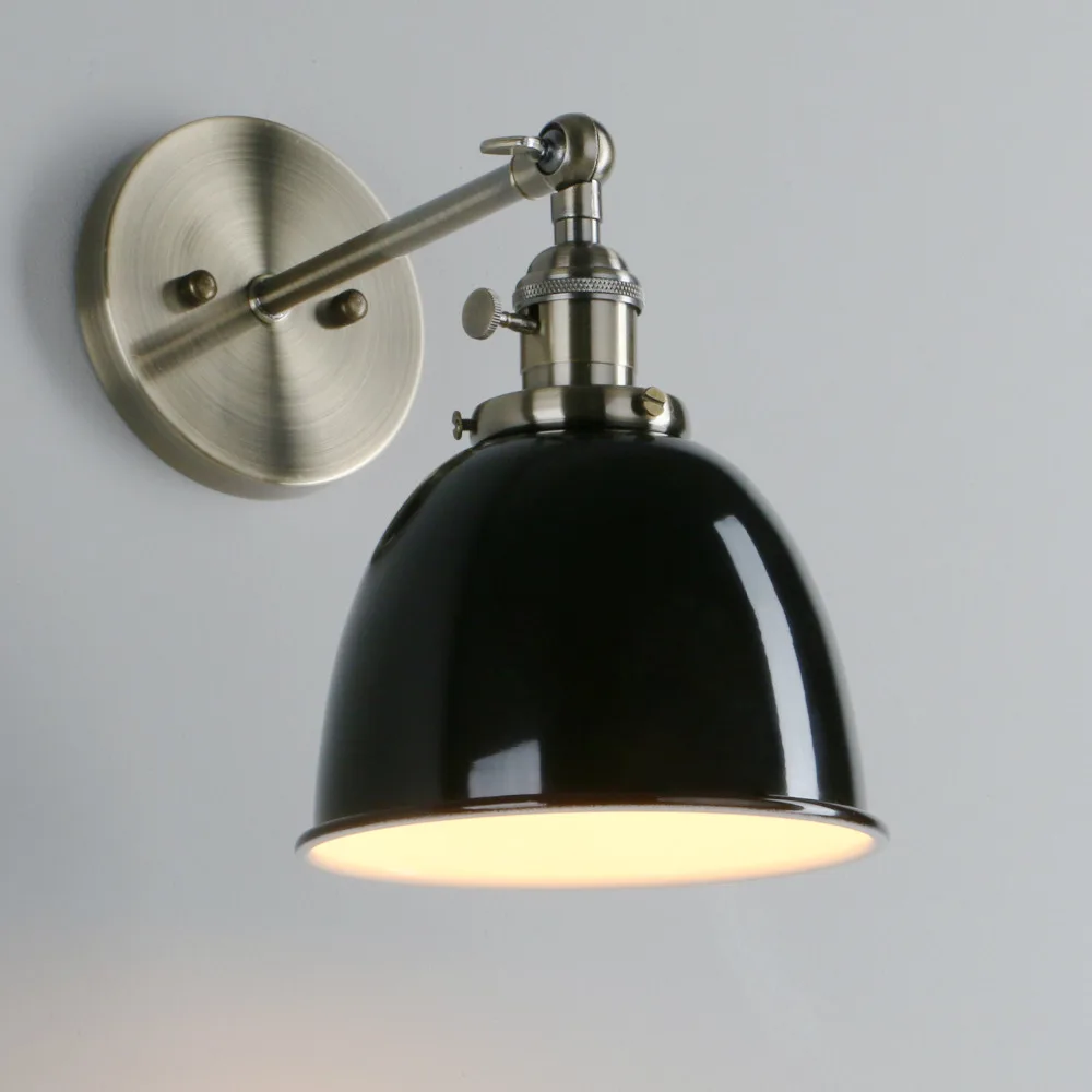 Permo винтажный wandlamp 6,5 ''настенные лампы, черное современное настенное бра, промышленный лестничный настенный светильник, новогодний, Рождественский Декор