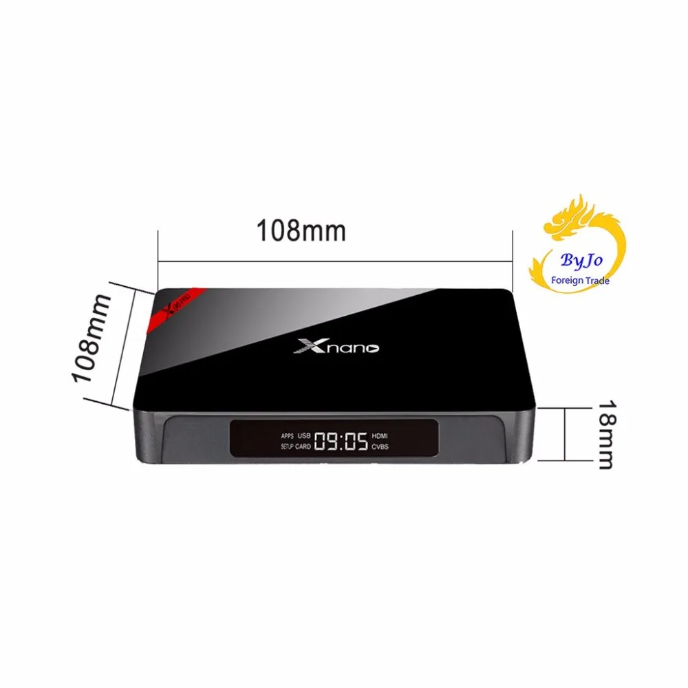 Xnano Android 6 0 TV Box Amlogic S905X четырехъядерный ARM Cortex A53 Top X96 Pro blueteeth box | Электроника
