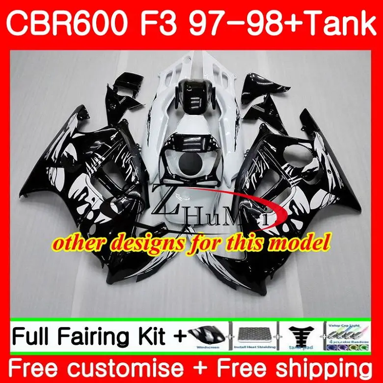 Корпус для HONDA CBR600F3 CBR600RR F3 CBR 600F3 FS 47SH20 CBR600 97 98 CBR600FS в продаже синие 600 1997 1998
