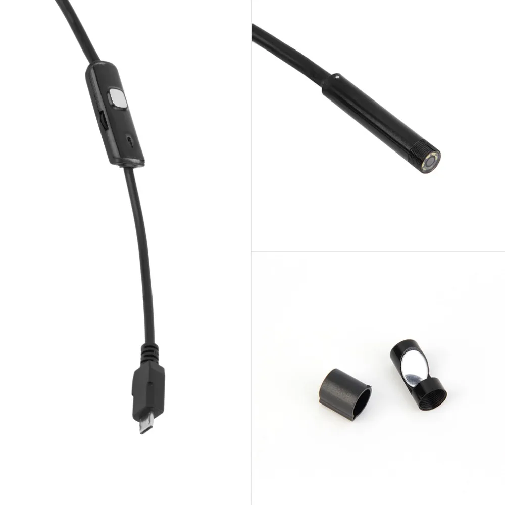 1 м/7 мм объектив USB кабель мини жесткая Инспекционная камера змеевидная трубка