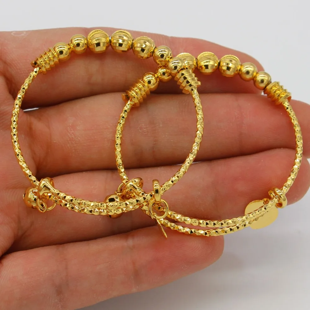 Adixyn браслеты с шариками из двух частей для детей/детский Эфиопский браслет