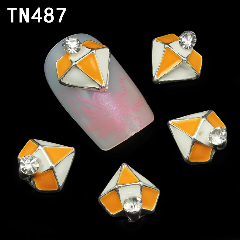 10 шт. блестящие стразы в форме бриллианта 3d украшения для дизайна ногтей сплав
