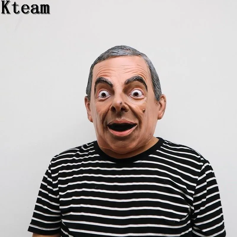 Mr Bean Горячо! Знаменитый человек Дональд Трамп в. В. Путиным Обамой Mr. Bean Psy костюм маска на Хэллоуин Реалистичная латексная маскарадная Карнавальная маска - Цвет: Mr Bean