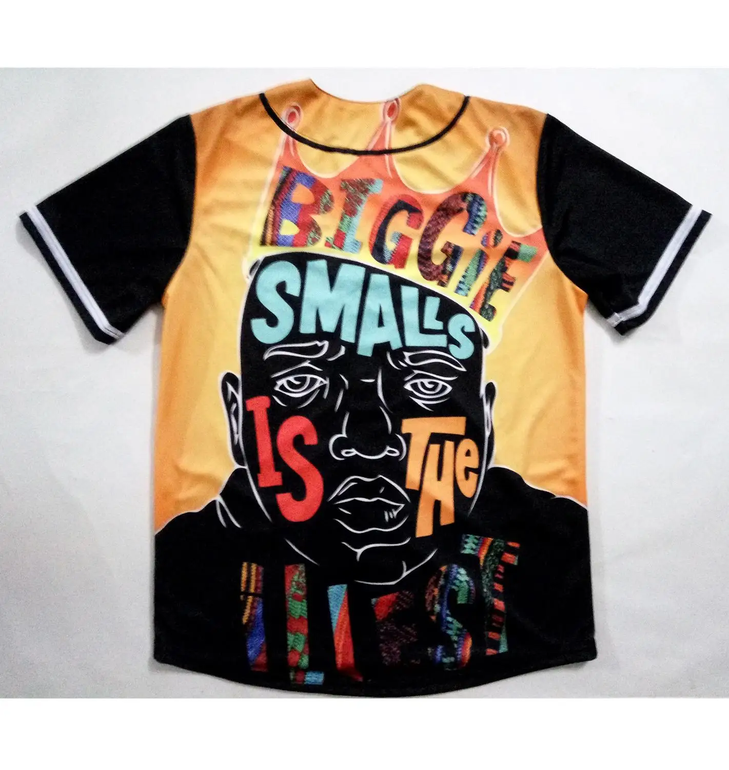 

Real US American Size 3D Sublimation Print Button up Jersey 1