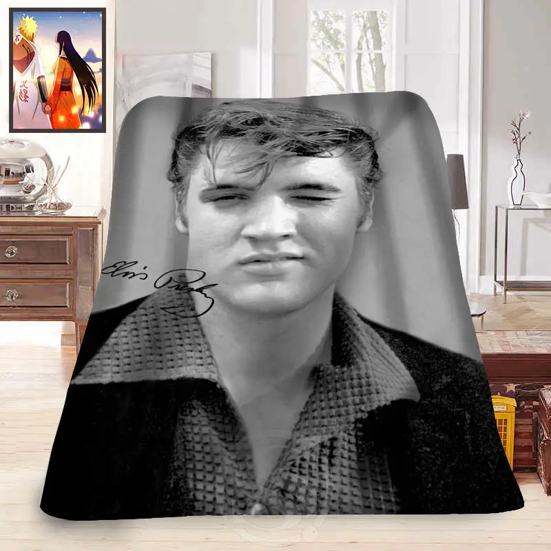 Мягкое одеяло F315 Elvis Presley из повседневной жизни индивидуальное украшение для дома