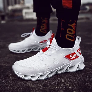 Мужские кроссовки SUROM, белые дышащие кроссовки на шнурках, для прогулок на лето