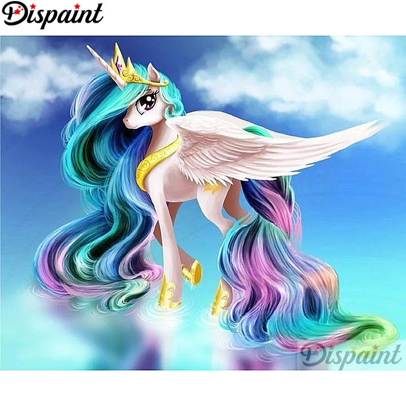 

Dispaint Full Square/Round Drill 5D DIY Diamond Painting "Cartoon unicorn" Embroidery Cross Stitch 3D Home Decor A12852