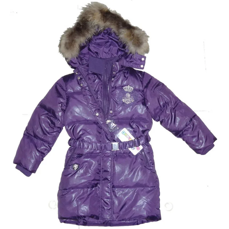 Бесплатная Доставка Высококачественный Пуховик для Девочек Пуховое Пальто