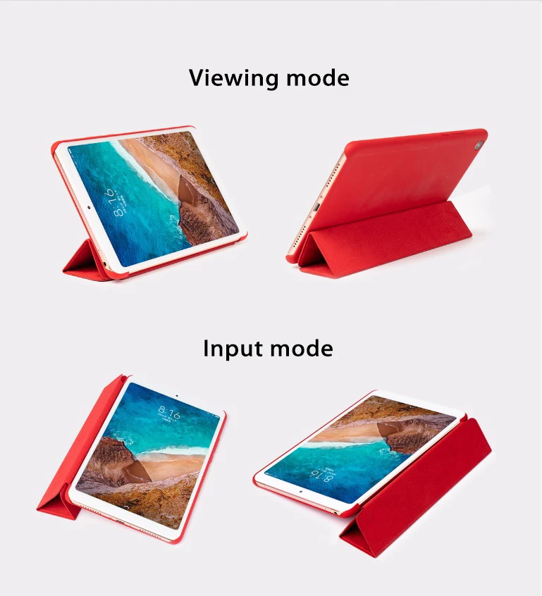 Оригинальный умный чехол для Xiaomi Mi Pad 4 /4 Puls планшетный ПК Матовый кожаный