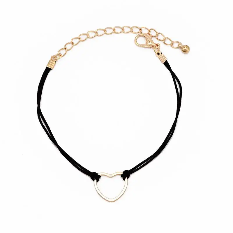 3 шт./компл. простые женские браслеты с бантом в форме сердца кожаный бусы Набор