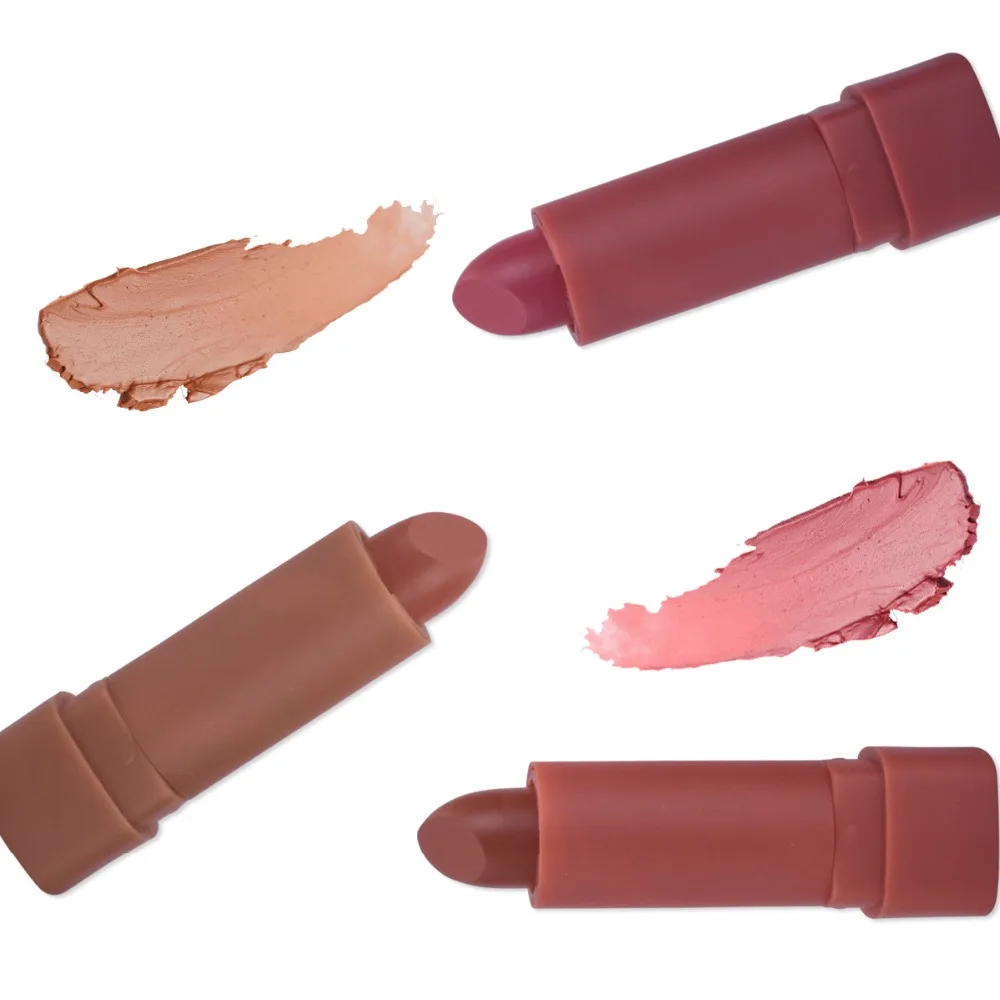 Стойкая матовая помада шесть цветов/набор тыквенный цвет s с зеркалом макияж губ