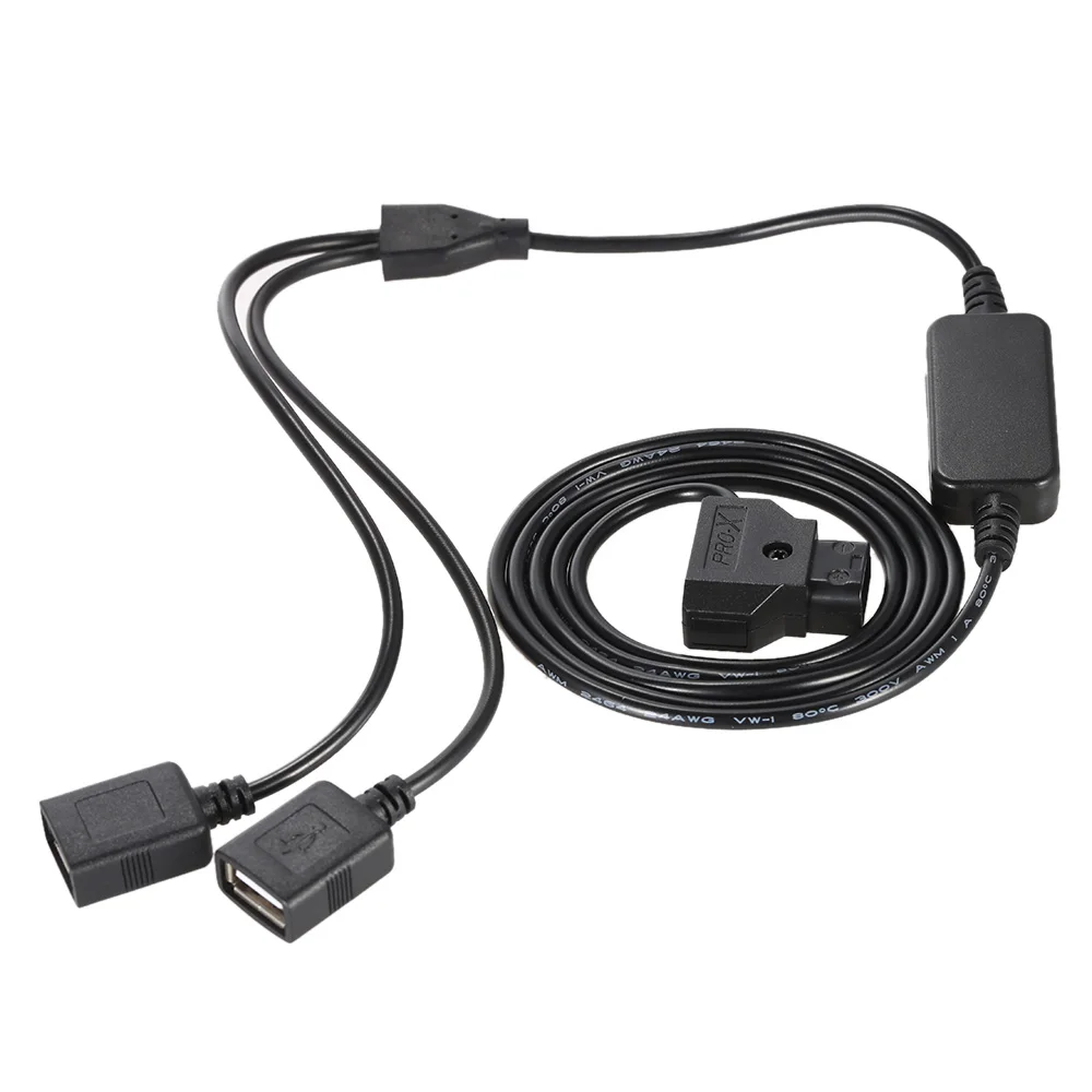 2-контактный разъем Andoer D-Tap USB кабель питания для Samsung Sony мобильный телефон длина 137