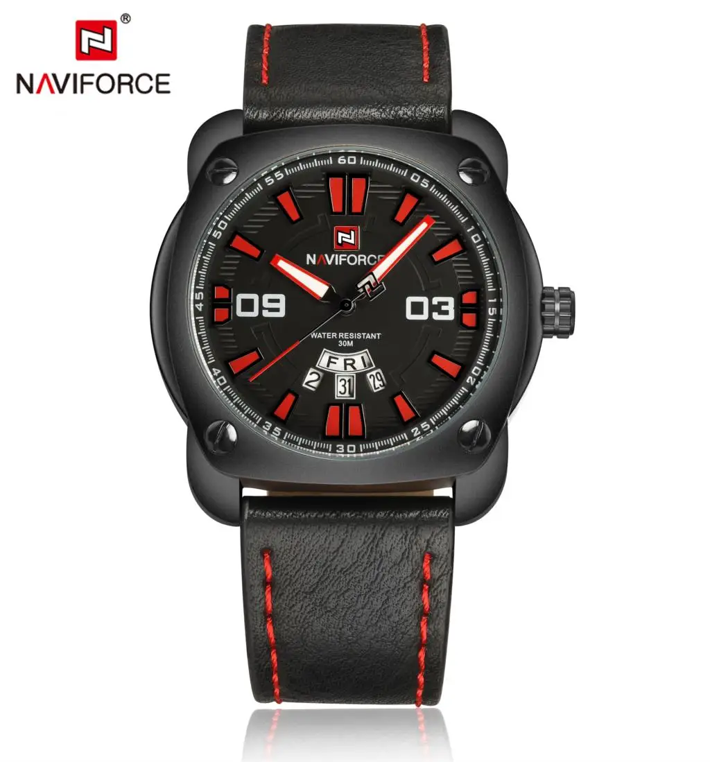 NAVIFORCE для мужчин кварцевые наручные часы модные роскошные Лидирующий бренд