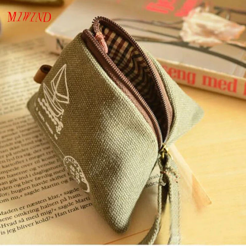 

Mini Canvas Coin Bag suit for Keys and Coin Teenagers unisex Gift Case Wallets Coin Purse Wallet Women Men Triangle Pouch Bag