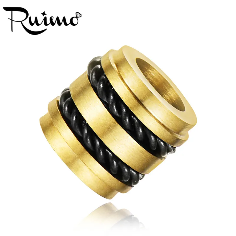 plating blue RUIMO 316L нержавеющая сталь высокое полированное покрытие бусины стальной проволоки сварочный разделитель бусины для браслета ожерелье DIY ювелирных изделий - Цвет: plating blue