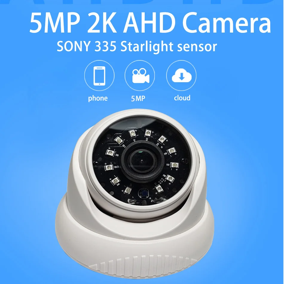 4MP 5MP SONY IMX335 AHD аналоговая Крытая купольная камера 3 6 мм высокого разрешения