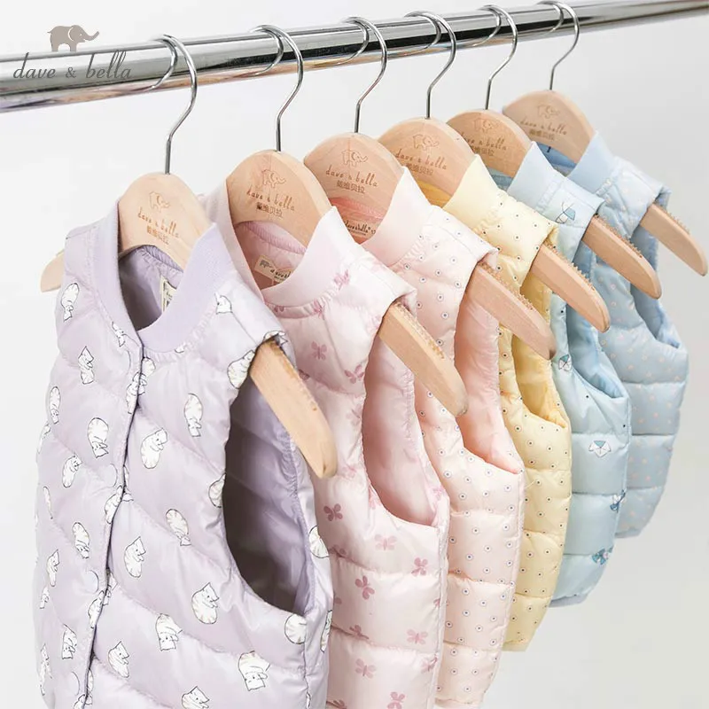 Детское пуховое пальто на 90% утином пуху без рукавов с милым белым утиным пухом