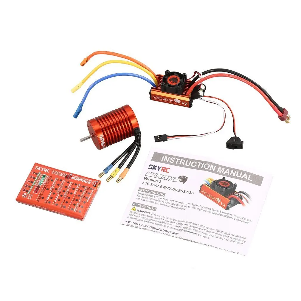 SKYRC SK-300042-02 9T 4370KV бесщеточный двигатель 60A ESC программирующая карта комбо набор для