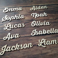 25pcs laser cut names for weddings custom wood word place name settings personalized place cards calligraphy reception table
