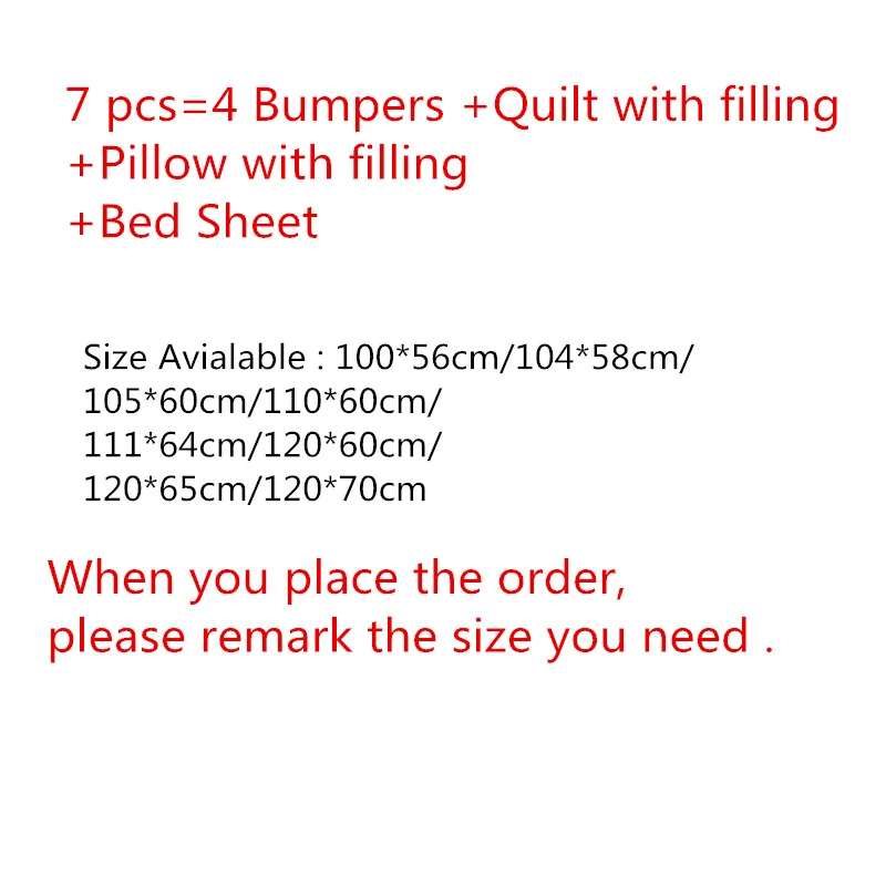 

Cozy Baby Crib Bedding Complete Set Fairy Tales Style Cotton Baby Cot Linens Kit Include Crown Bumpers Bed Sheet Quilt Pillow