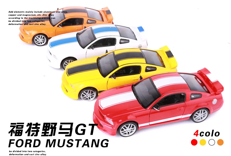 1:32. Ford Mustang GT сплава спортивный автомобиль Металл модели детской игрушки